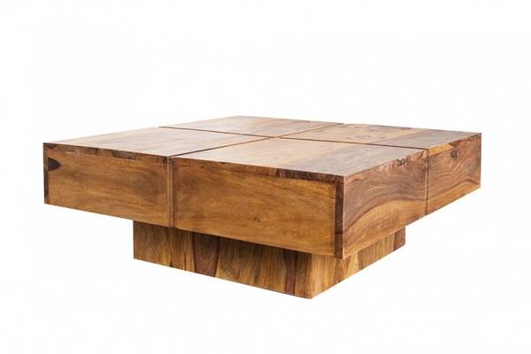 Couchtisch BOLT Braun - Sheesham - 70 x 35 x 70 cm