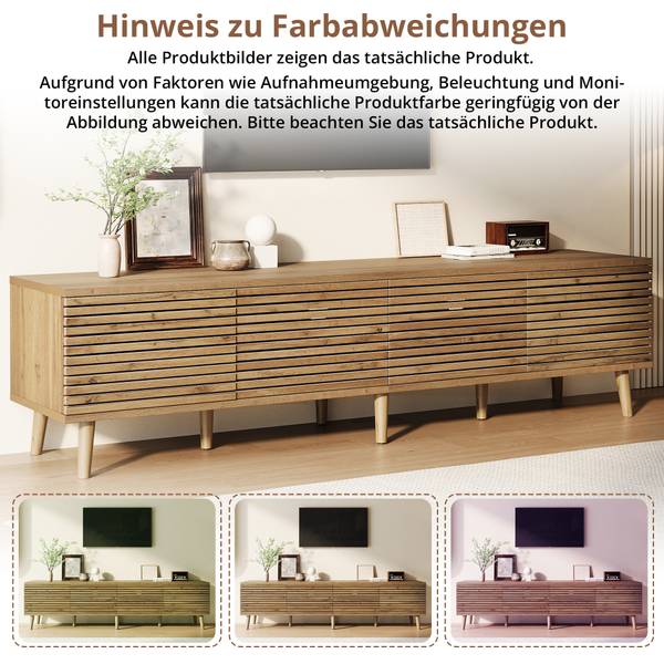 TV-Schrank Philotes Ⅶ Braun - Holzwerkstoff - 180 x 46 x 40 cm