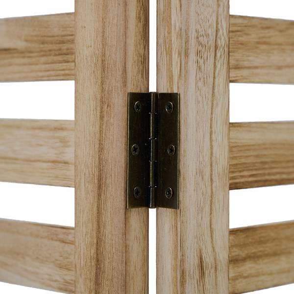 Paravent 2903 3-teilig Braun - Holz teilmassiv - 120 x 170 x 2 cm