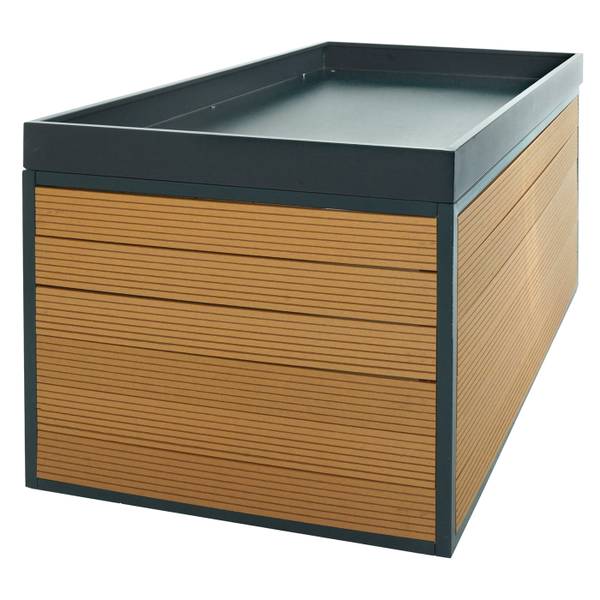 XL Mähroboter-Garage L45 Braun - Grau - Eisen - 70 x 47 x 94 cm