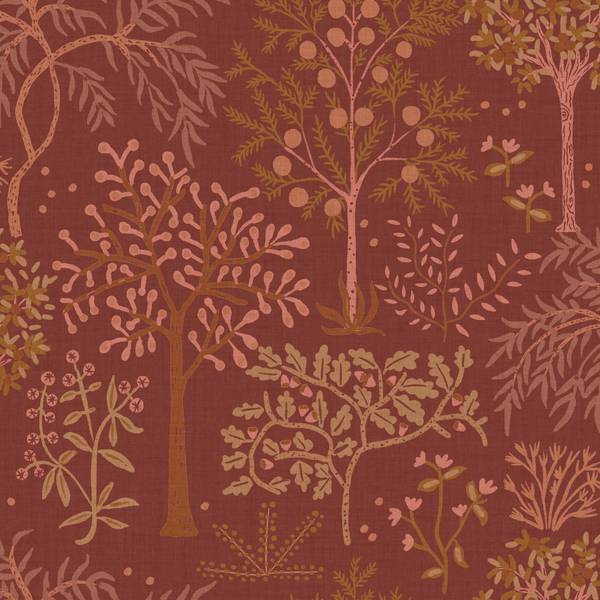 Vliestapete Blühende Bäumen Rot - Fleece - 53 x 1000 x 0 cm