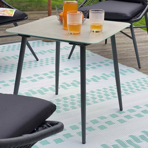 2er-set Couchtisch Costa Rica Schwarz - Stahl - 55 x 55 x 55 cm