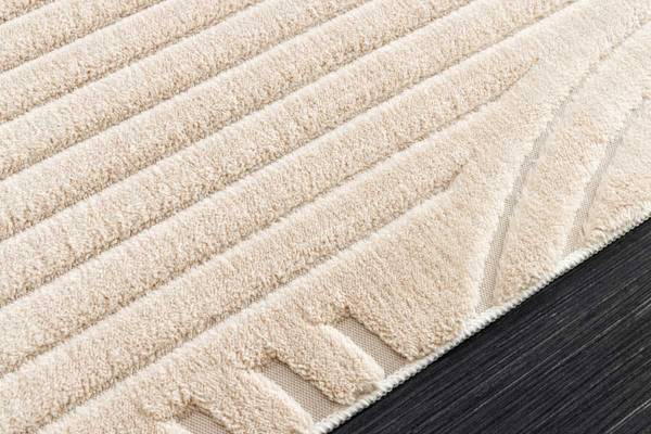 Teppich ART DECO Beige - Kunststoff - Textil