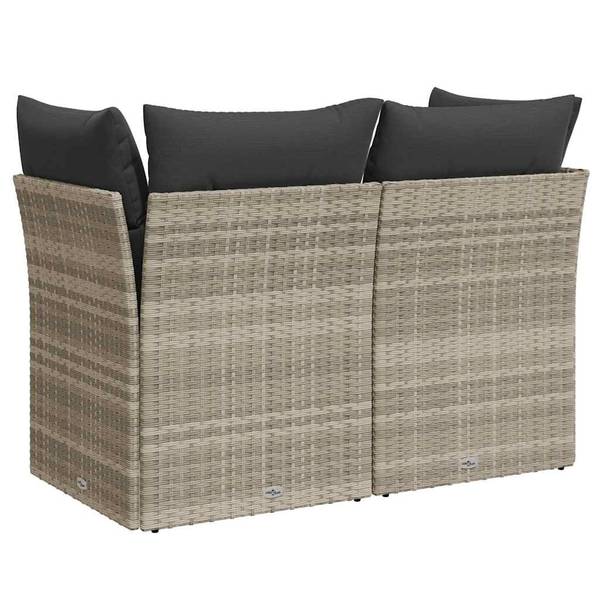 Gartensofa 3041946-4 (2-teilig) Hellgrau