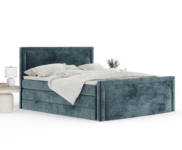 Boxspringbett Lavenda Blau - Liegefläche Breite: 200 cm