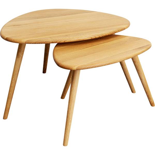 Tables d'appoint Vigo set de 2 Marron - Chêne - 67 x 40 x 67 cm
