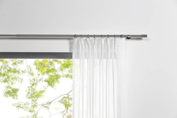 Schlaufengardine Pure 2er Set Weiß - Höhe: 300 cm