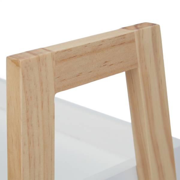 Badregal Leiter weiß Braun - Weiß - Holzwerkstoff - 35 x 99 x 36 cm