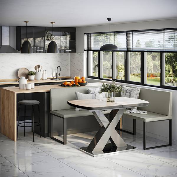 Esszimmer-Eckbank Ravon 58498 Kaschmir - 150 x 150 cm