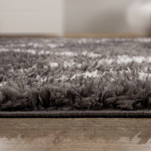 Hochflor-Teppich Orebro 171 Grau - Textil - 140 x 200 cm