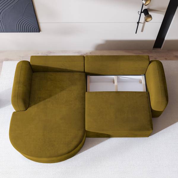 Ecksofa AMILIA M Gelb