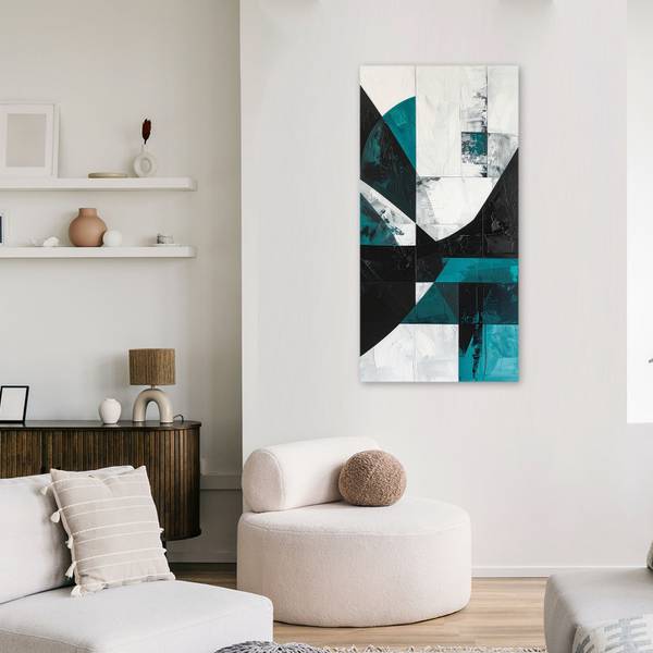 Wandbild Abstrakte Formen 50 x 100 cm