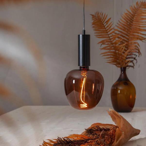 Leuchtmittel Cognac Apple Braun - Klarglas - 19 x 25 x 19 cm