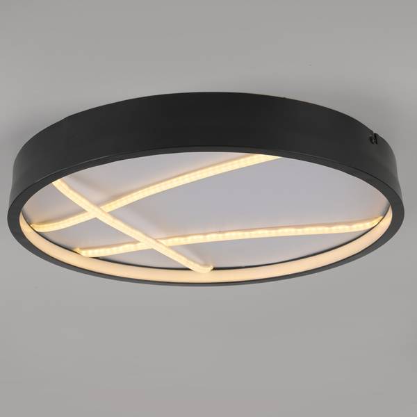LED Deckenlampe Mikado 40 Schwarz - Kunststoff - 40 x 5 x 40 cm