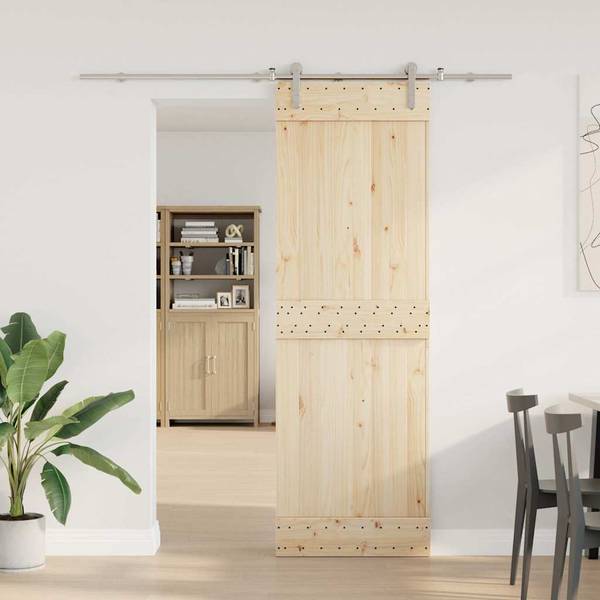 Matériel de porte coulissante 3038253 Argenté - Acier - 100 x 1 x 200 cm