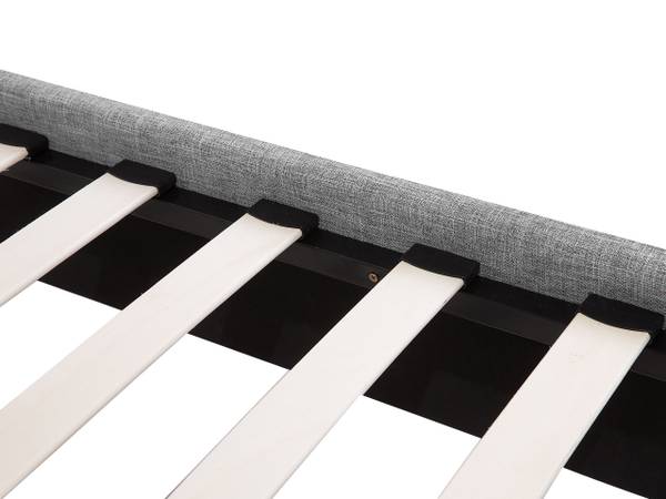 Eenpersoonsbed SENNEZ 2-delig zwart - grijs - textiel - 100 x 106 x 216 cm