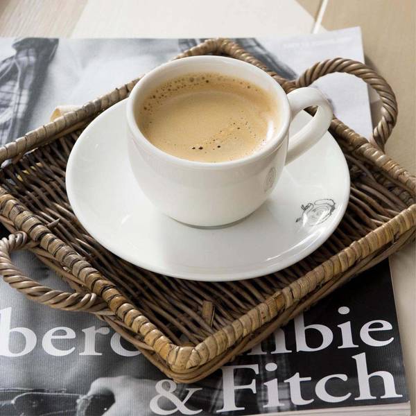 Tablett Rustic Rattan Mini Braun - Weide - 17 x 2 x 17 cm