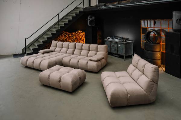 Ecksofa VIVIEN Braun - Armlehne davorstehend links - Ecke davorstehend links