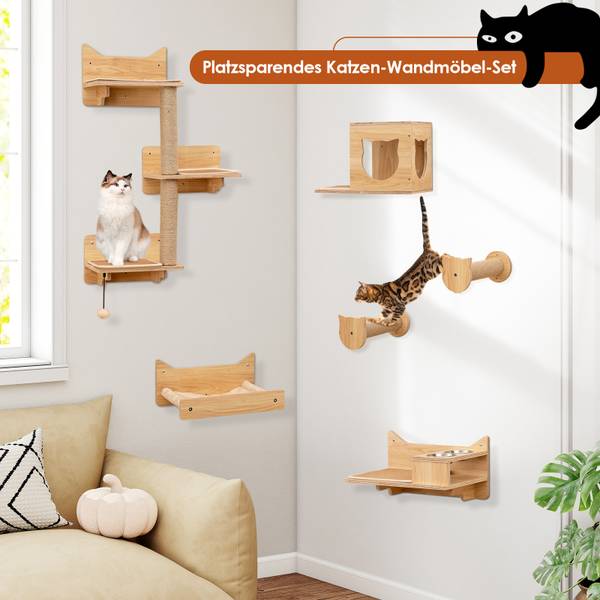 Kletterwand BH32563ZMDE(6-tlg.) Braun - Holzwerkstoff - 33 x 20 x 44 cm