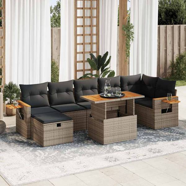 Garten-Lounge-Set 3037643-2 (5-teilig) Grau