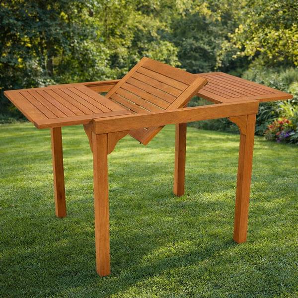 Gartentisch RIO Braun - Eukalyptus - 80 x 75 x 70 cm