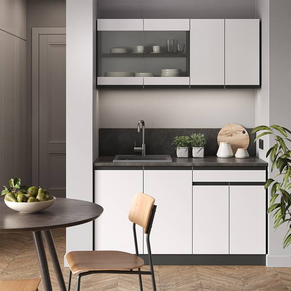 Keukenfront R-Line 39509 wit - plaatmateriaal op houtbasis - 40 x 72 x 2 cm
