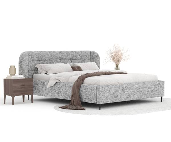 Polsterbett Nuno Grau - Liegefläche Breite: 140 cm