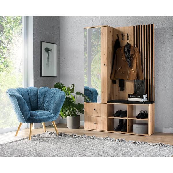 Garderobe CALLAO-161-3 Braun - Holzwerkstoff - 129 x 195 x 30 cm