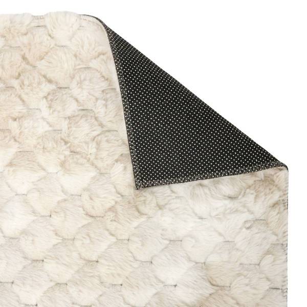 Kunstfellteppich ADRIEL Beige - Textil - 60 x 90 cm