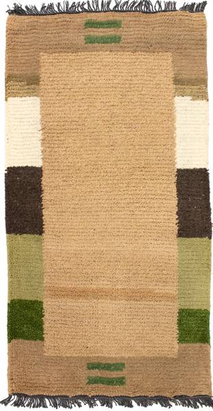 Handgeknüpft Wollteppich Braun - Wolle - 70 x 2 x 140 cm