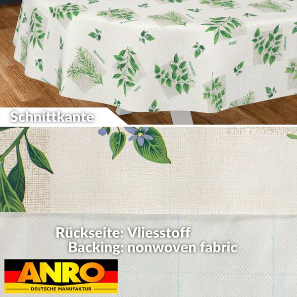Wachstuchtischdecke Botanic Kräuter Tiefe: 180 cm