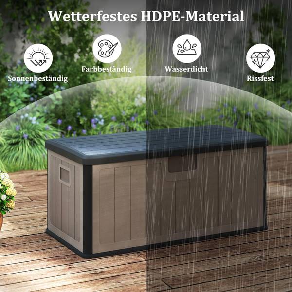 Gartenbox ZB34827 Schwarz - Braun - Metall - 64 x 59 x 130 cm