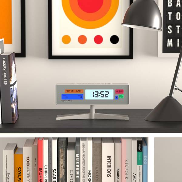 LCD-Wecker Supergenius Weiß