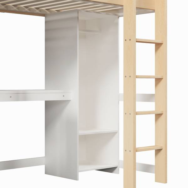 Hochbett Yaman Holz - Weiß