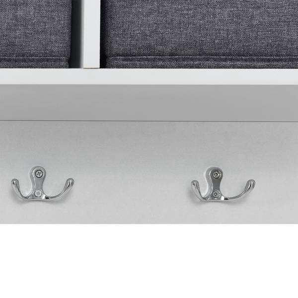 Wandgarderobe Horsens Weiß - Holzwerkstoff - 100 x 30 x 20 cm