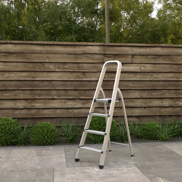 Escabeau Aeria Gris - Métal - 42 x 130 x 11 cm