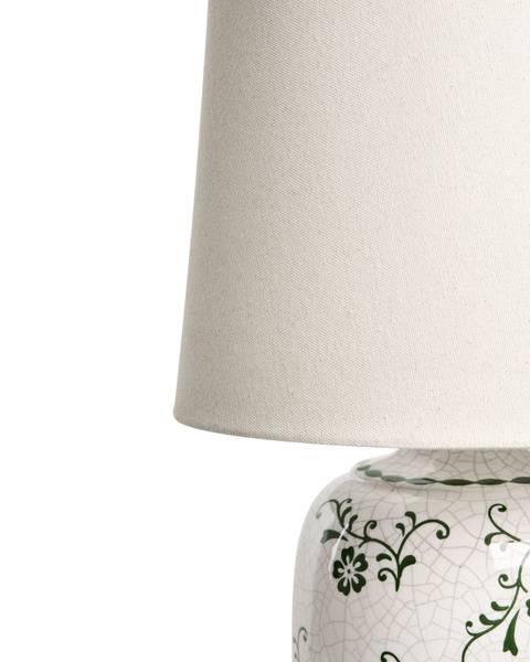 Tischlampen JINNY Grün - Weiß - Keramik - 30 x 50 x 30 cm