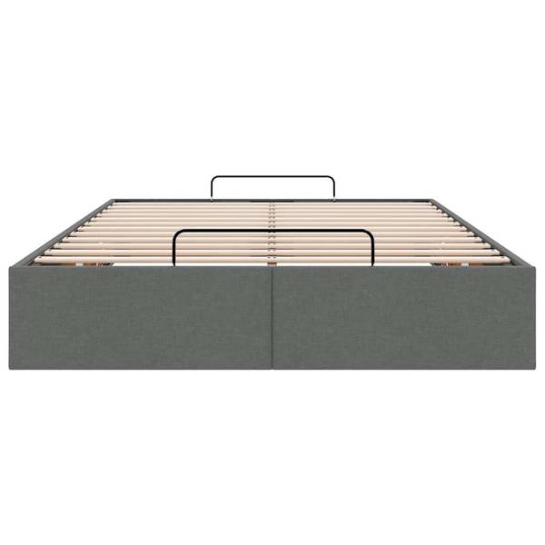 Ottomaanse Bedframe 3043717 donkergrijs - Breedte: 120 cm