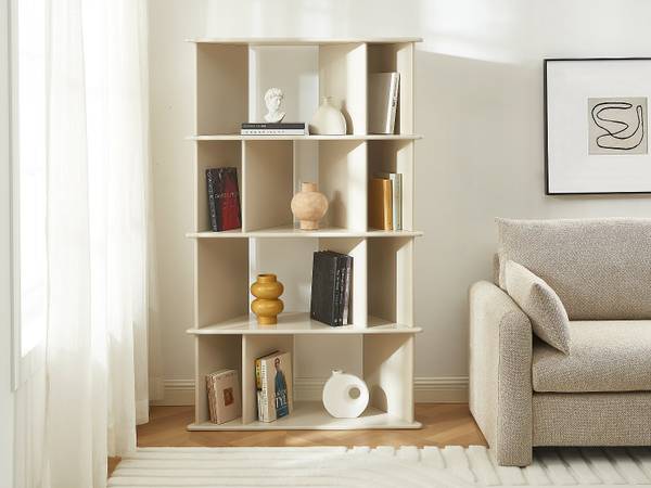 Bücherregal MORENCI Beige - Holz teilmassiv - 100 x 166 x 40 cm