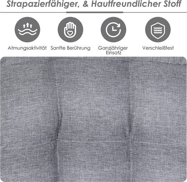 4-stufig Verstellbarer Bodenstuhl Grau - Metall - 111 x 78 x 60 cm