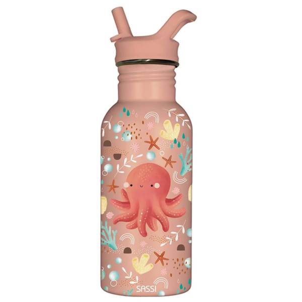 Trinkflasche Tiere Orange - Metall - 7 x 2 x 21 cm