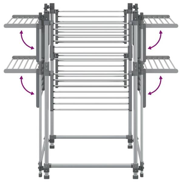 Trockenständer 154606 Silber - Polyamid - Aluminium - 107 x 120 x 107 cm