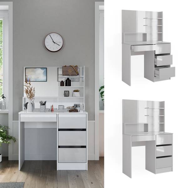Schminktisch Sherry 41295 Weiß - Holzwerkstoff - 90 x 140 x 40 cm