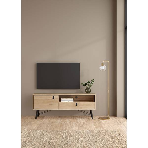 TV tafel Ry bruin - deels massief hout - 151 x 60 x 40 cm