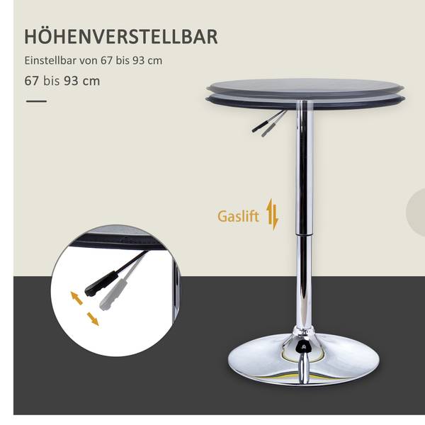 Bartisch 02-0071 Braun - Metall - 63 x 93 x 63 cm