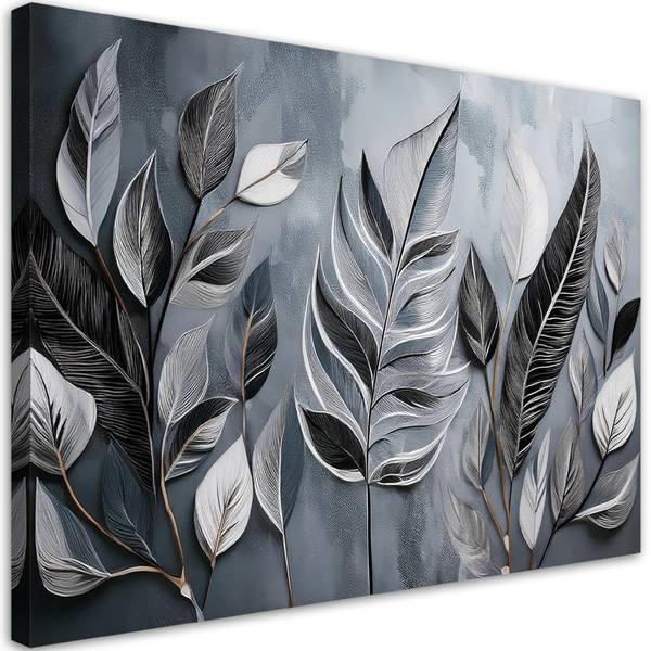 Wandbild minimalismus blätter natur 90 x 60 cm