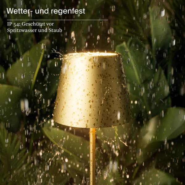 Akku-Tischleuchte Nuindie Gold