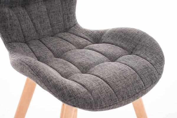 chaise salle à manger Elda Lot de 4 Gris lumineux