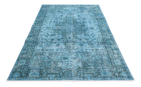 Vloerkleed Ultra Vintage CCL turquoise - wol - 160 x 1 x 272 cm
