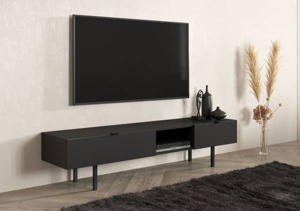 Tv-Schrank Myway Schwarz - Chrom - 180 x 42 x 42 cm
